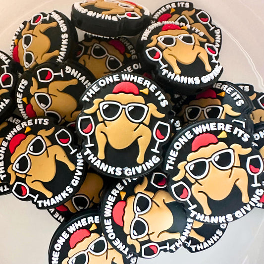 Thanksgiving Turkey And Wine Gobble Fall Vibes image 0