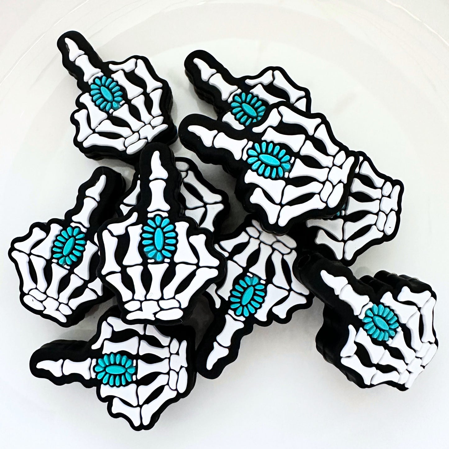 Skeleton Middle Finger Concho Ring image 0