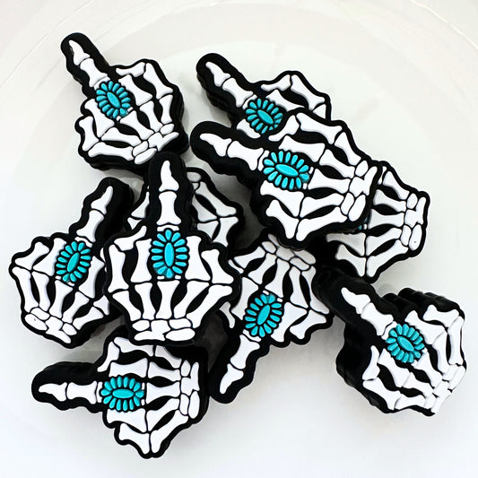 Skeleton Middle Finger Concho Ring image 0
