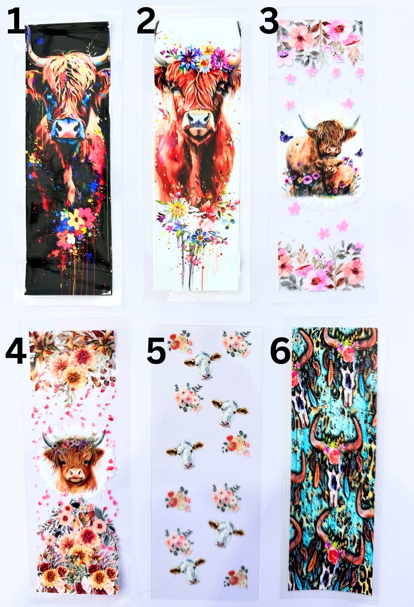 UV DTF Pen Wraps Highland Cow Country Western image 2
