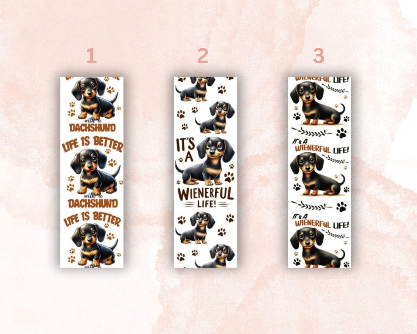 UV DTF Pen Wraps Wrap Dachshund It's a Weinerful Life image 1