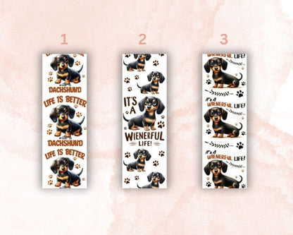 UV DTF Pen Wraps Wrap Dachshund It's a Weinerful Life image 1
