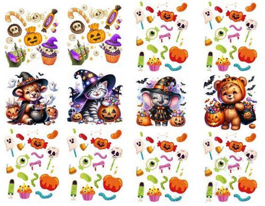 UV DTF Pen Wraps Halloween Trick or Treat Animals image 0