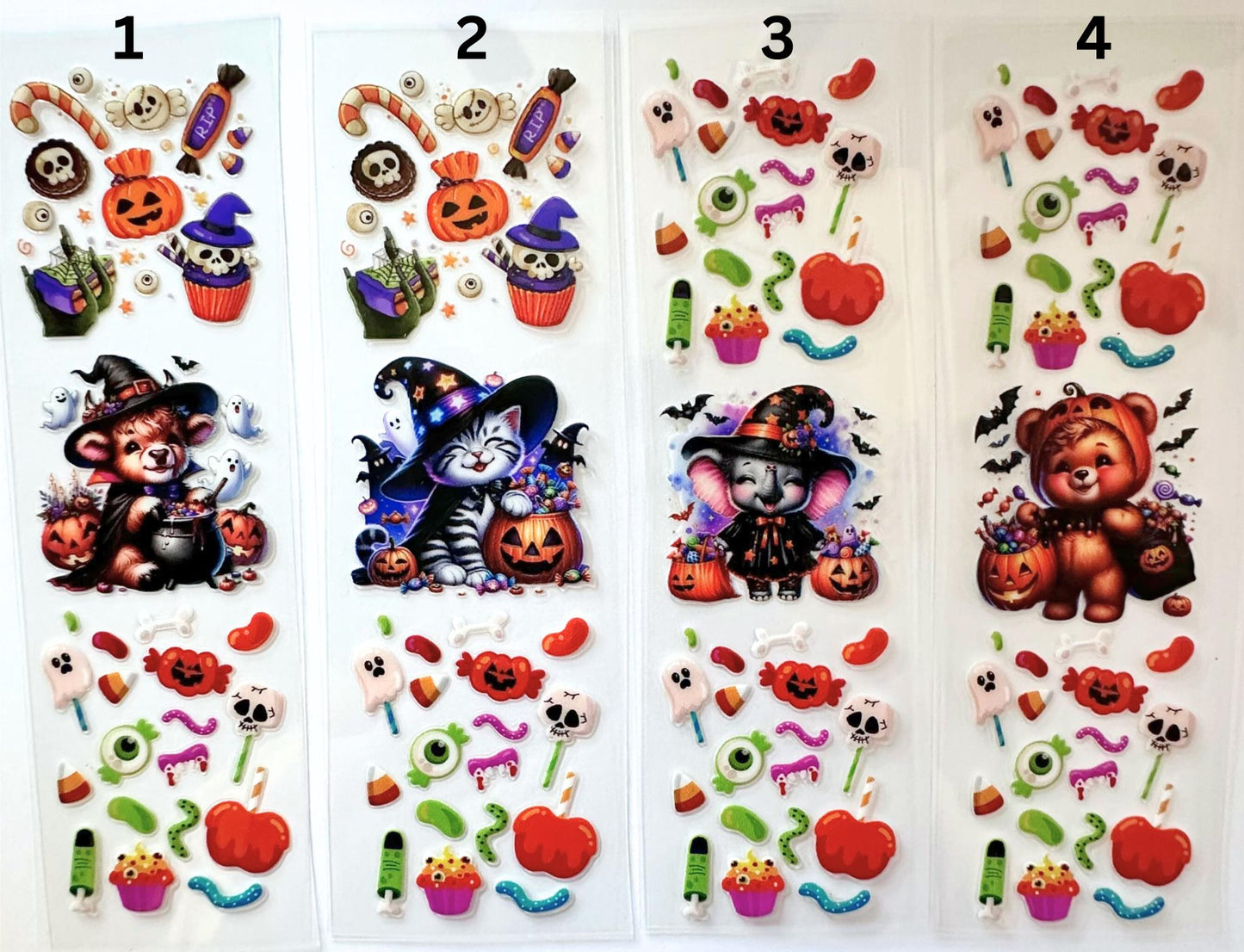 UV DTF Pen Wraps Halloween Trick or Treat Animals image 1