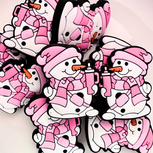 Christmas Snowman Pink image 0