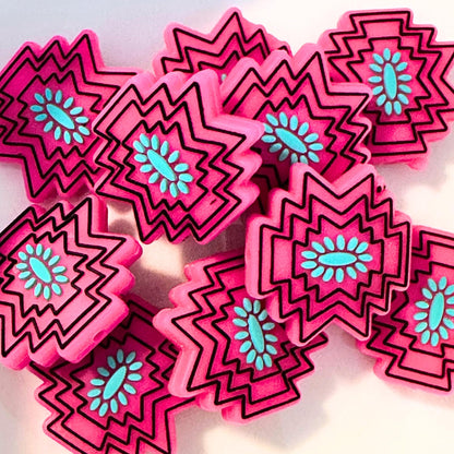 Aztec Teal Pink Concho image 0