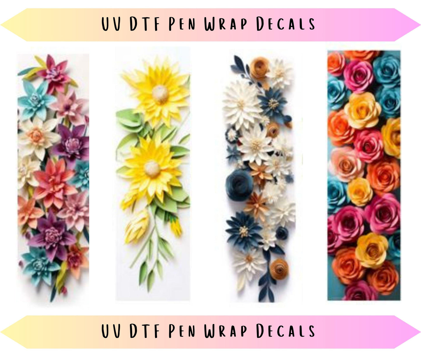 UV DTF Pen Wraps Floral image 0