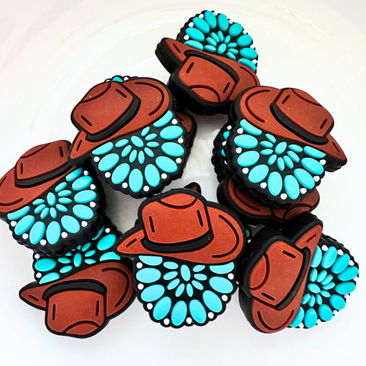 Teal Concho Cowboy Hat image 0