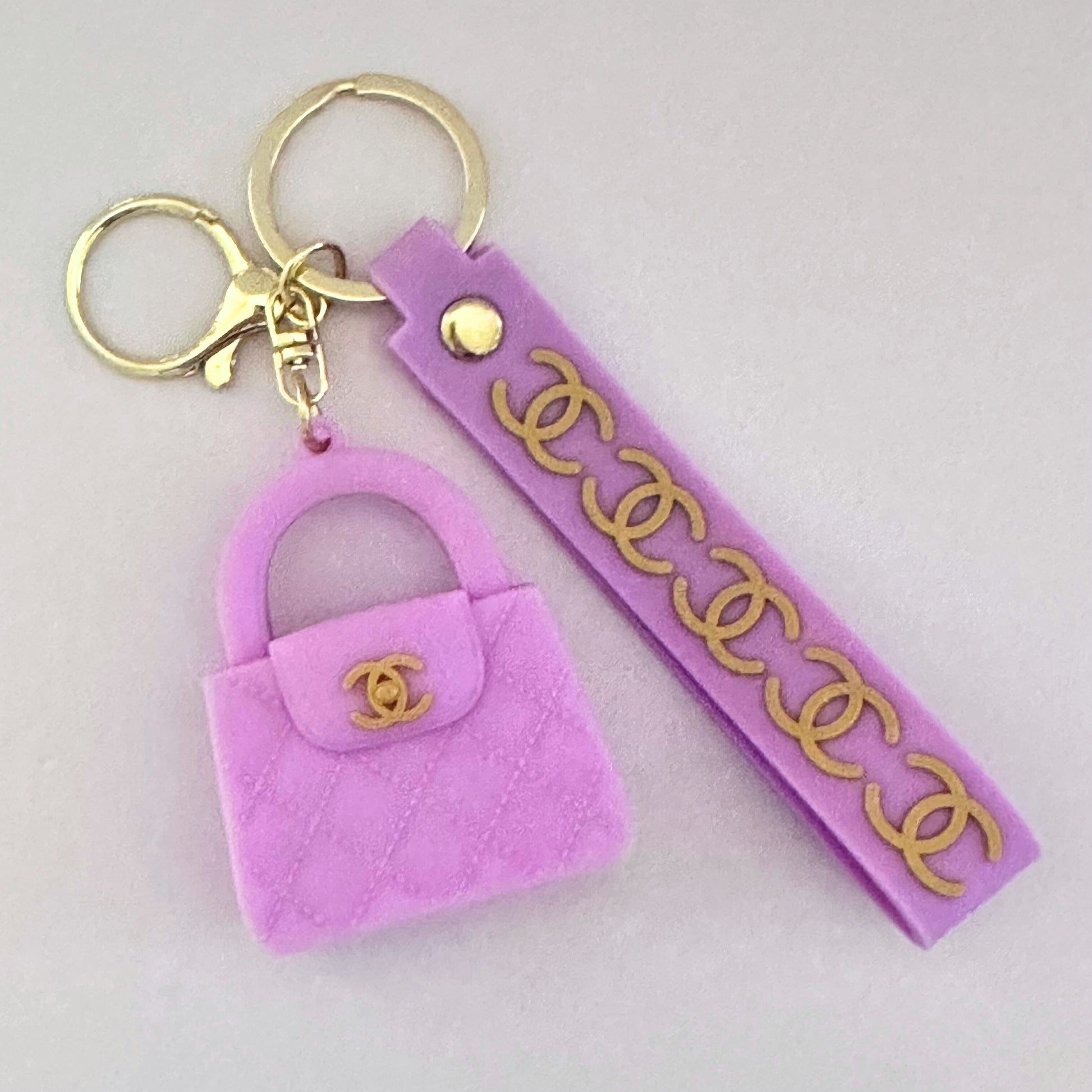 Purple CC Bag Keychain image 0