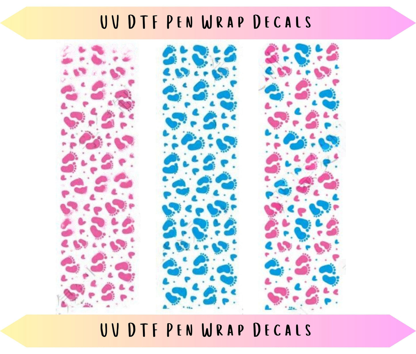 UV DTF Pen Wraps It's a Girl Boy Baby Pregnancy Announcement image 0
