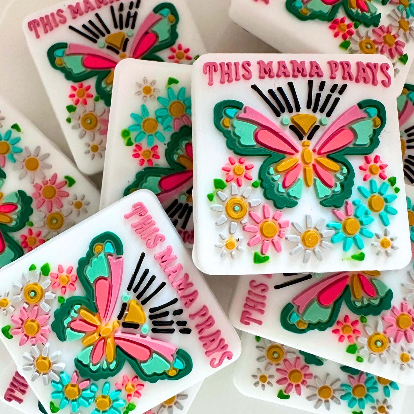 This Mama Prays Butterfly Floral image 0