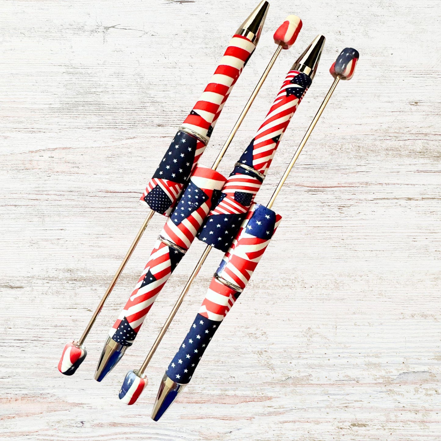 Patriotic American Flag Black Ink Pen Blank image 0