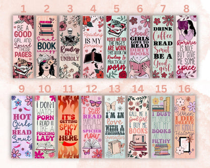 UV DTF Bookmark Wraps Bookish Spicy Book Club image 1