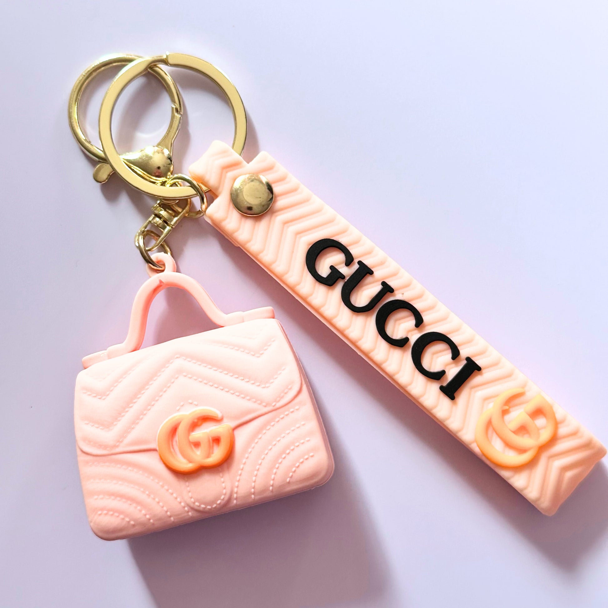 Peach G*cci Bag Keychain image 0