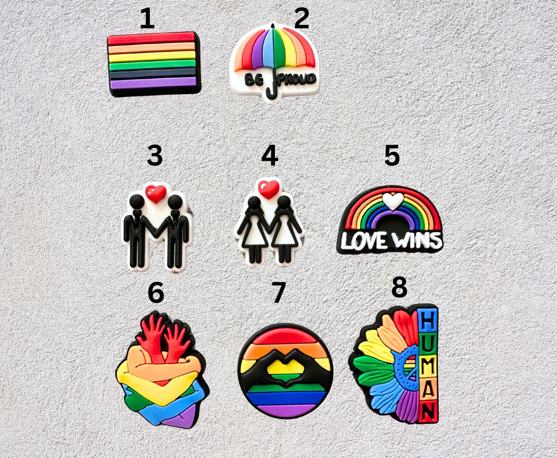 LGBTQ+ Pride Shoe Charms image 1