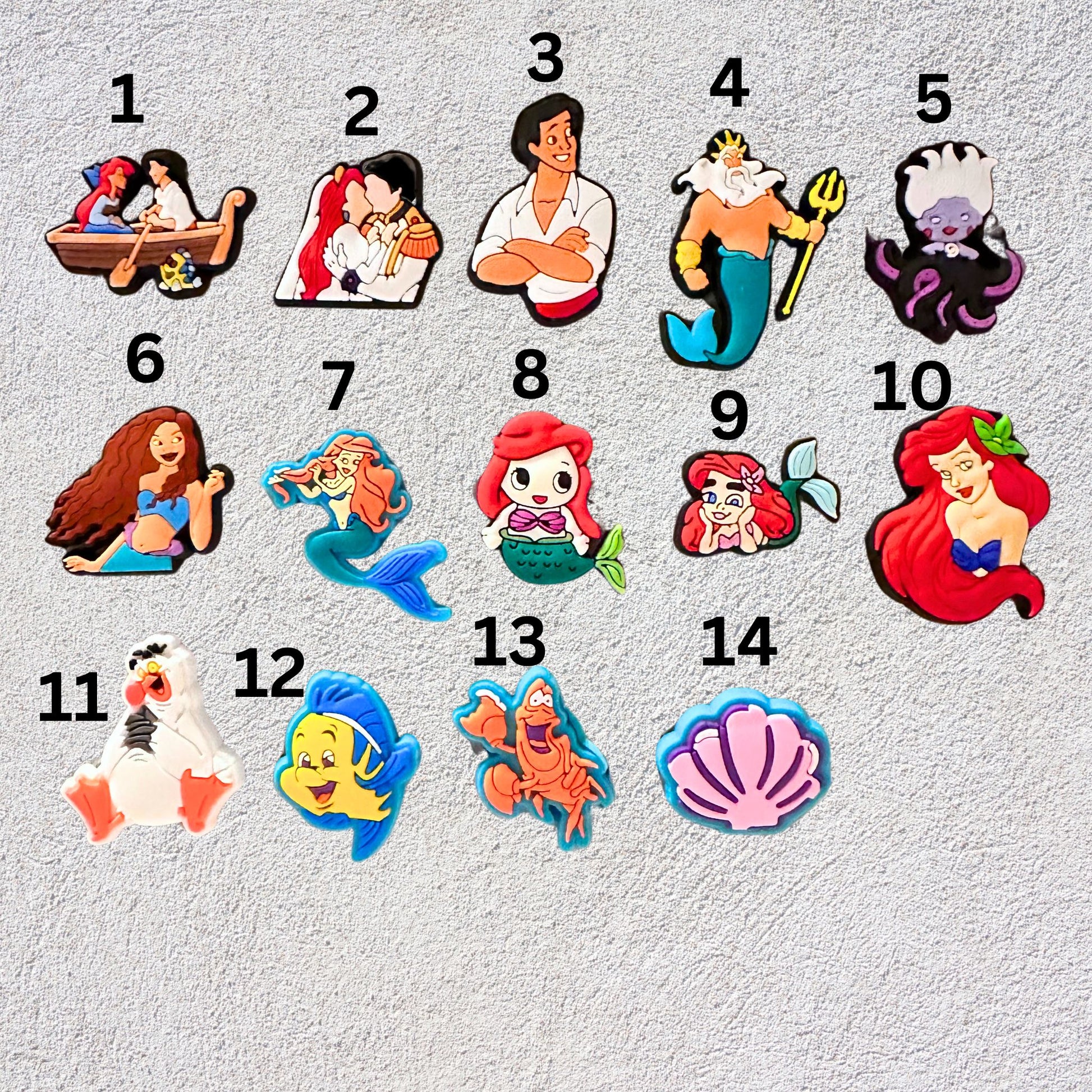 Ariel Little Mermaid Shoe Charms image 1