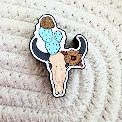 Bull Head Desert Boho Retro Floral image 1