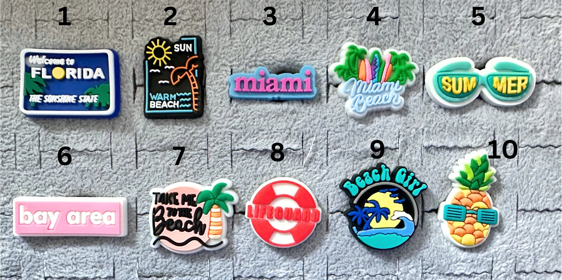 Florida & Beach Shoe Charms image 1