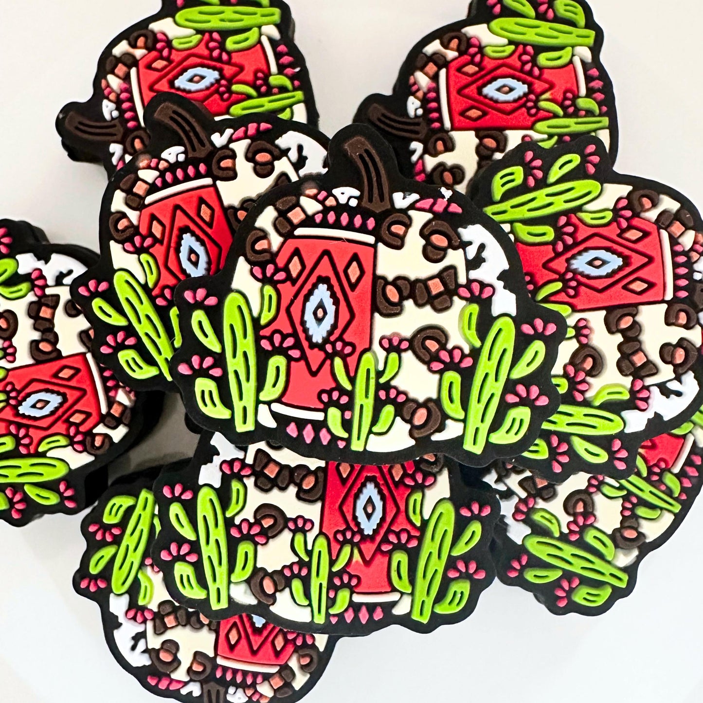 Halloween Country Western Pumpkin Aztec Cactus Leopard Print image 0