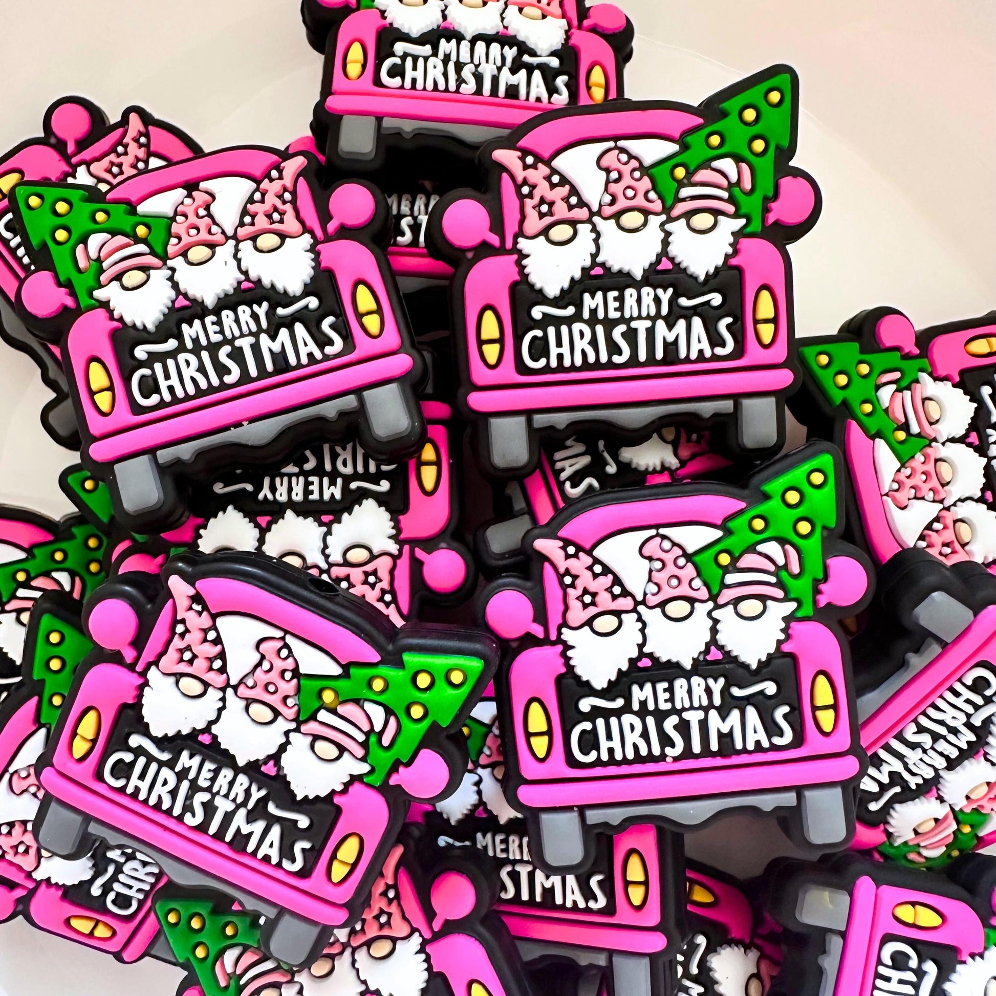 Merry Christmas Gnomes Little Pink Truck image 0