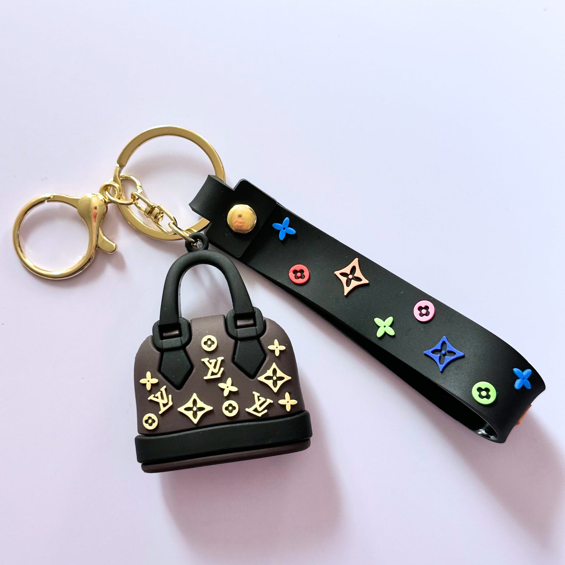 Black LV Bag Keychain image 0