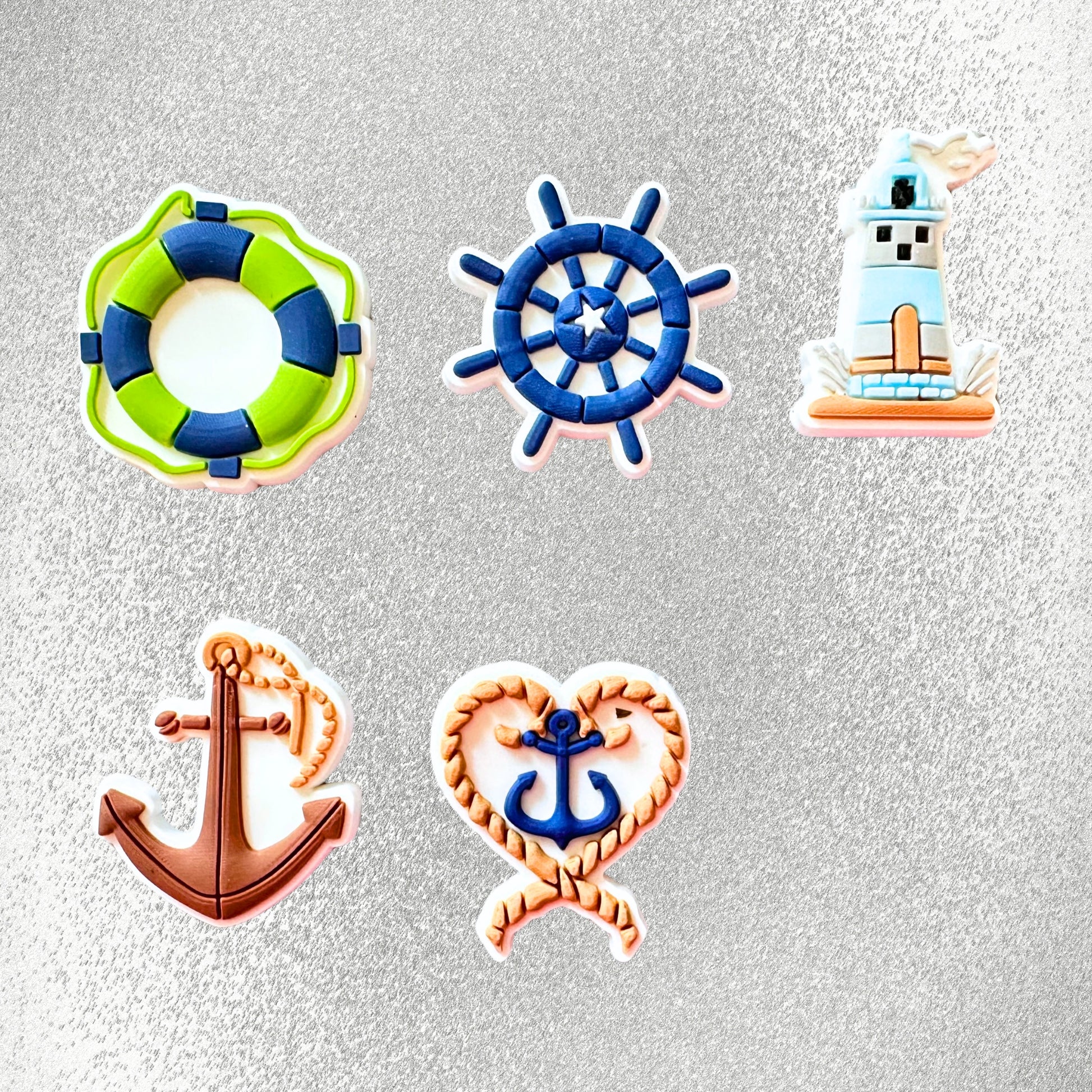 Nautical Lighthouse Anchor Shoe Charms image 1