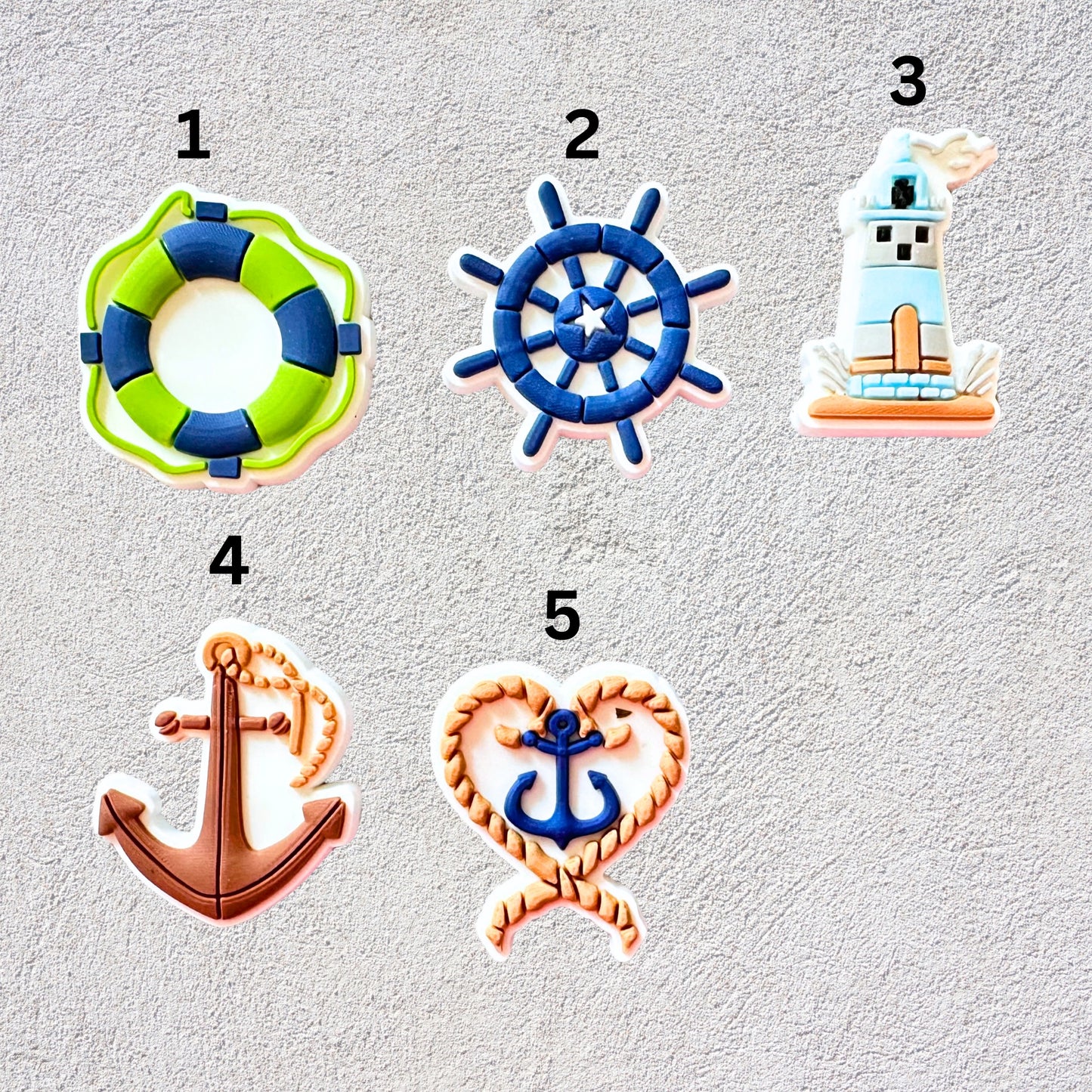 Nautical Lighthouse Anchor Shoe Charms image 2