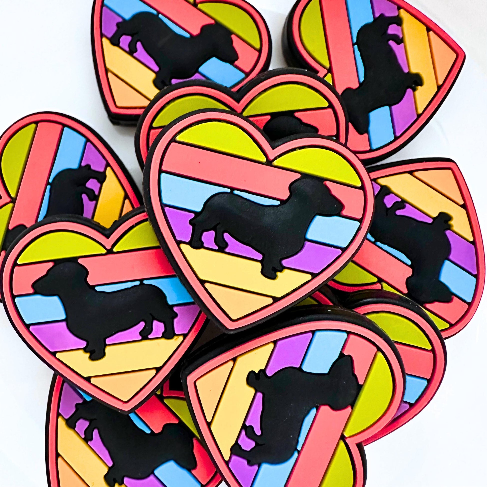Dog Dachshund Rainbow Heart image 0