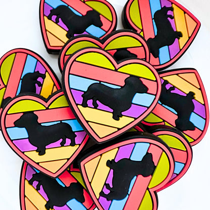 Dog Dachshund Rainbow Heart image 0
