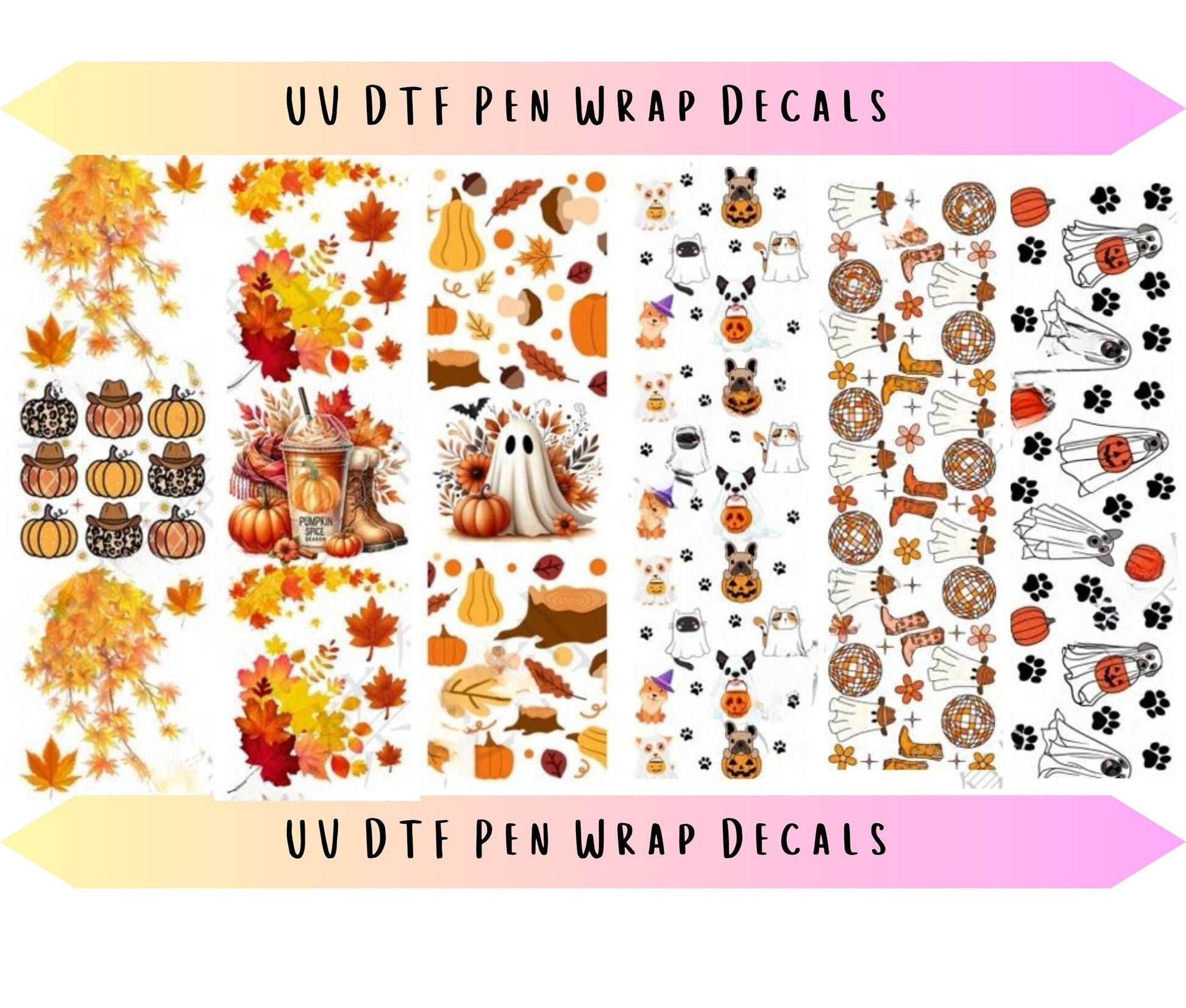 UV DTF Pen Wraps Halloween Fall image 0