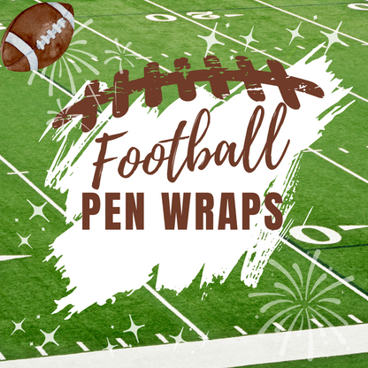 UV DTF Pen Wraps Football- 60 Options image 0