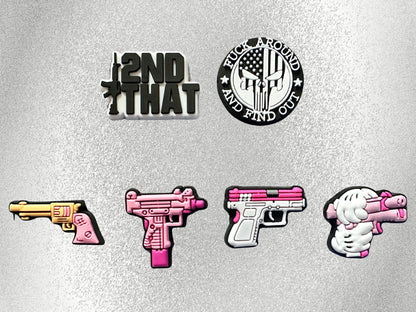Guns FAFO 2nd Amendment Shoe Charms image 0