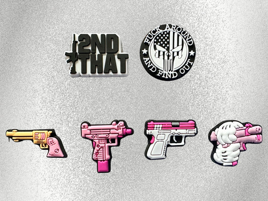 Guns FAFO 2nd Amendment Shoe Charms image 0