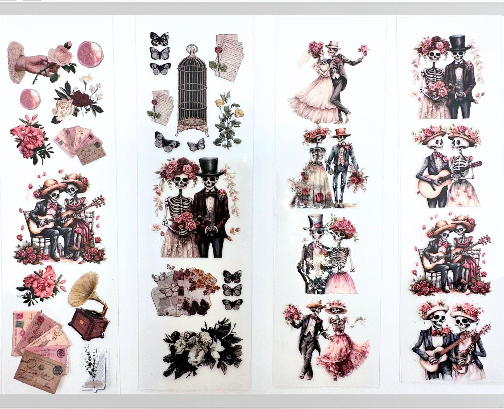 UV DTF Pen Wraps Pink Halloween Victorian Era image 0