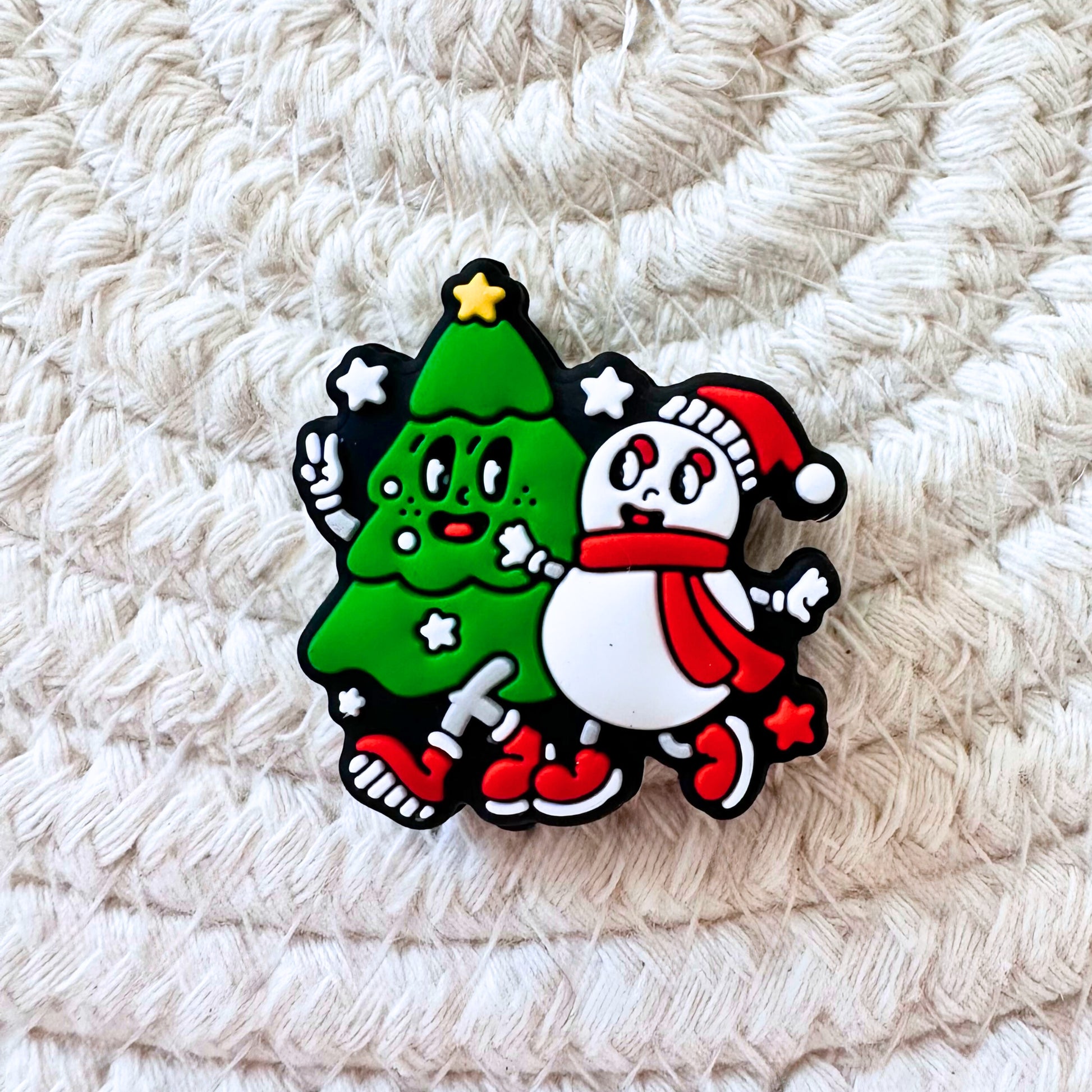 Christmas Snowman & Christmas Tree Red/Green image 1