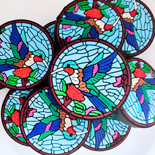 Hummingbird Bird Stained Glass image 0