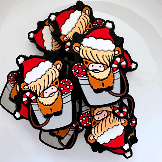 Christmas Country Western Highland Cow image 0