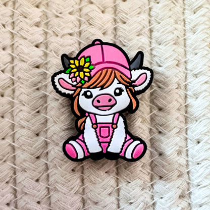 Highland Cow w/ Pink Overalls image 1