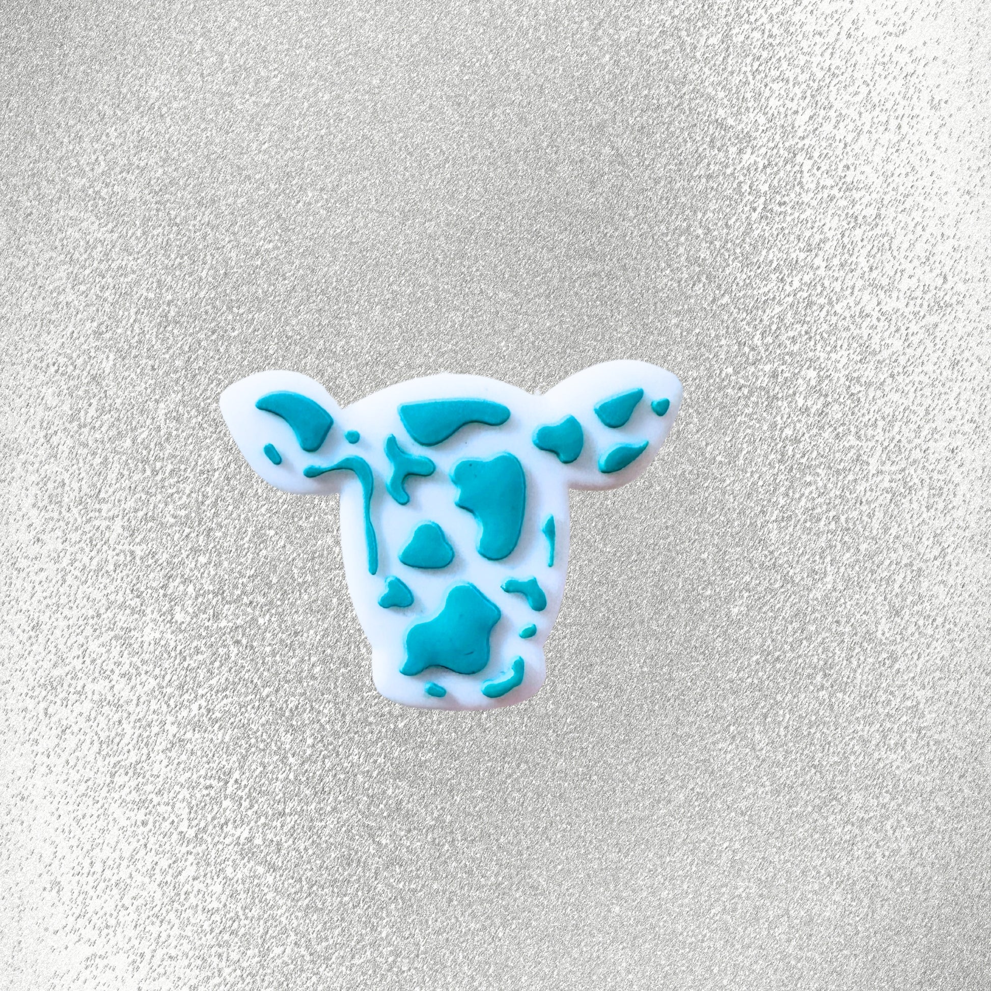 Teal Cow Print image 1