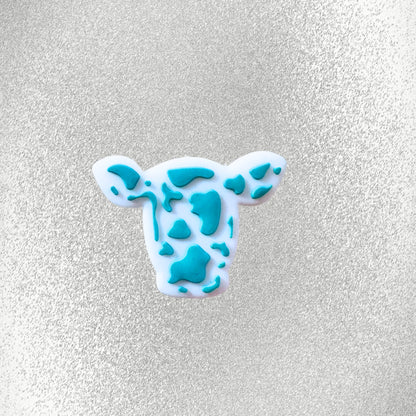 Teal Cow Print image 1